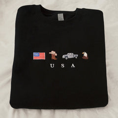 USA Embroidered Sweatshirt