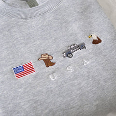 USA Embroidered Sweatshirt