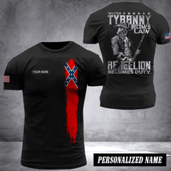 Confederate Flag Stripe customize T-shirt