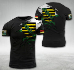 Saxony Germany National Flag T-shirt I02
