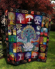 Hippie Peaceful bedding Quilt blankets 3d 011