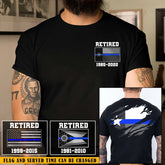 USA-Texas-Ohio blue line customize T-shirt