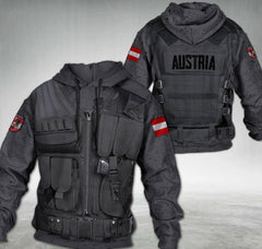 Austria combat vest hoodie