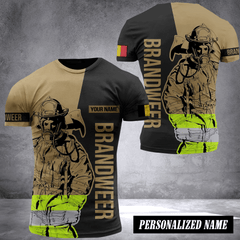 Firefighter Belgium customize T-shirt 245