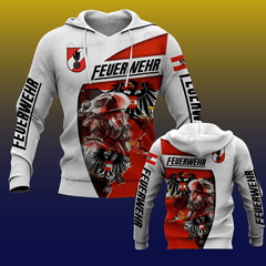 Firefighter Austria customize hoodie flag