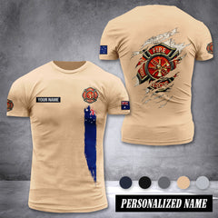 Firefighter Australia customize T-shirt back