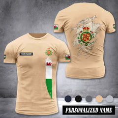 Wales customize T-shirt back