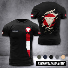 Soldier Austria customize T-shirt back