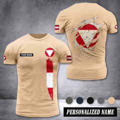 Soldier Austria customize T-shirt back