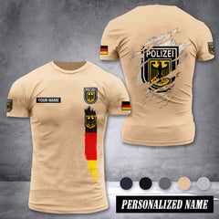 Polizei Germany customize T-shirt back