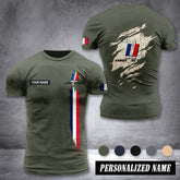 Soldier France customize T-shirt back army