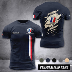 Soldier France customize T-shirt back army