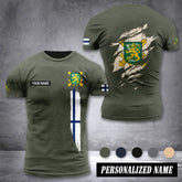 Soldier Finland customize T-shirt back army