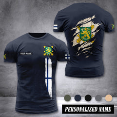 Soldier Finland customize T-shirt back army