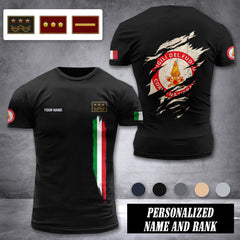 Firefighter Italy customize ranking T-shirt back