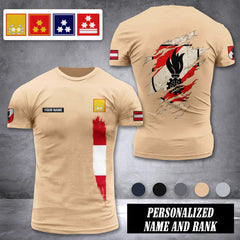 Firefighter Austria customize rank T-shirt
