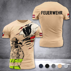 Firefighter Austria customize T-shirt 3d
