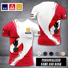 Firefighter Austria customize ranking T-shirt color