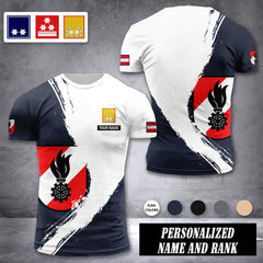 Firefighter Austria customize ranking T-shirt color