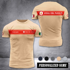 Firefighter Italy customize T-shirt back 36