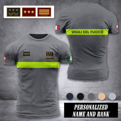 Firefighter Italy customize ranking T-shirt comfor