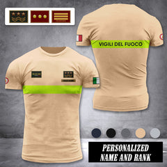 Firefighter Italy customize ranking T-shirt comfor