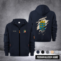 Firefighter Austria customize Zipper cardigan jacket back