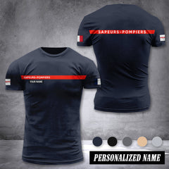 Firefighter France customize ranking T-shirt comfor