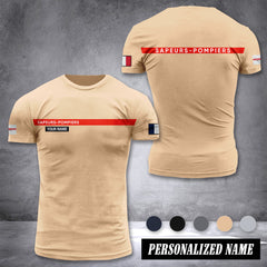 Firefighter France customize ranking T-shirt comfor
