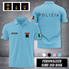 Polizia italy customize polo back
