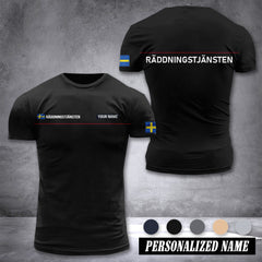 Firefighter Sweden customize T-shirt 3d 39