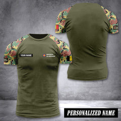 Belgium army customize T-shirt back camo
