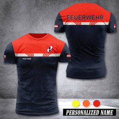 Firefighter Austria customize T-shirt back XC