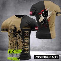 Firefighter Austria customize T-shirt back 197