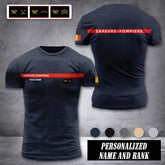 Firefighter Belgium customize ranking T-shirt 276