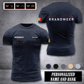 Firefighter Belgium customize ranking T-shirt 2762