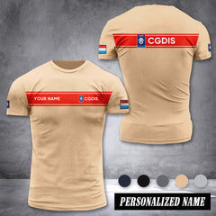 Firefighter Luxembourg customize ranking T-shirt 2762