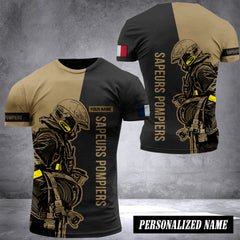 Firefighter France customize T-shirt back 197
