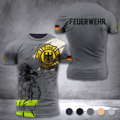 Firefighter Germany customize T-shirt 3d 297