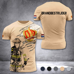 Firefighter Netherlands customize T-shirt 3d 297