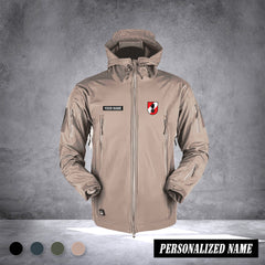 Firefighter Shark Skin Softshell Jacket Men Outdoor Windproof Hooded Coat Windbreaker Thermal Fleece Hiking Customize