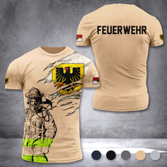 Firefighter DortmundGermany customize T-shirt 3d 297