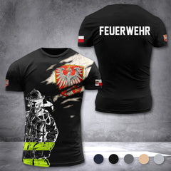 Firefighter Frankfurt am Main Germany customize T-shirt 3d 297