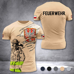 Firefighter Frankfurt am Main Germany customize T-shirt 3d 297