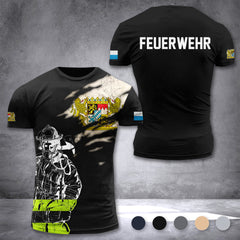 Firefighter Bavaria Germany customize T-shirt 3d 297