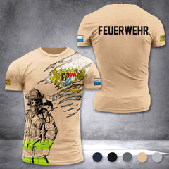 Firefighter Bavaria Germany customize T-shirt 3d 297