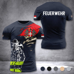 Firefighter Vienna Austria customize T-shirt 3d 297