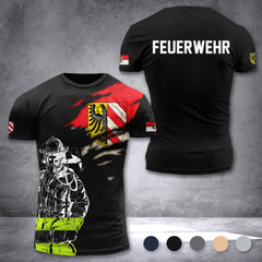 Firefighter Nürnberg Germany customize T-shirt 3d 297