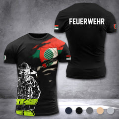 Firefighter Augsburg Germany customize T-shirt 3d 168