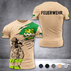Firefighter Bergisch Gladbach Germany customize T-shirt 3d 168